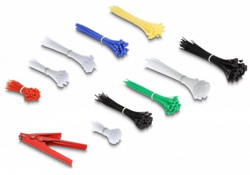 DeLOCK Kabelbinder Sortimentsbox with Kabelbinderzange 600-teilig coloured