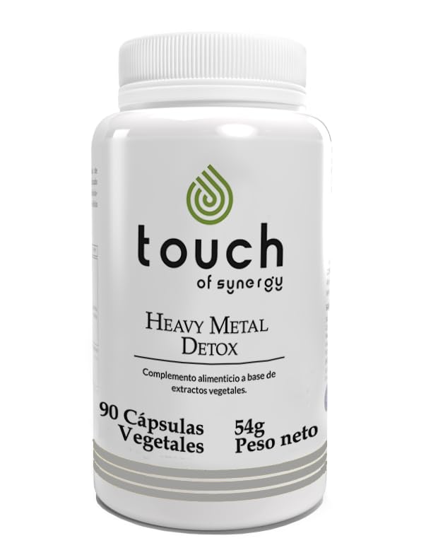 TOUCH OF SYNERGY – Heavy Metal Detox – Fórmula Detox con Alcachofa, Perejil, Buchu y Cilantro – Apoya la Eliminación Natural de Metales Pesados – Salud Hepática y Renal – 90 Cápsulas Vegetales.