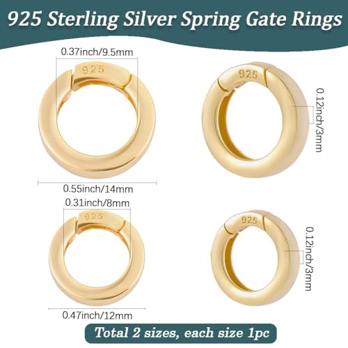 Anillos de resorte SUNNYCLUE y cierres para joyería en plata de ley 925 3
