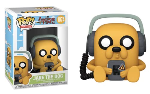 Adventure-Time-Figura-de-vinilo-de-Jake-con-Player-Pop-con-funda-protectora-de-caja-de-pop-compatible