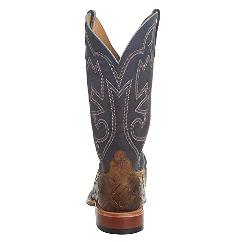 HORSE POWER Men's Honey Filet Of Fish Print Western Boot Square Toe - Hp18654