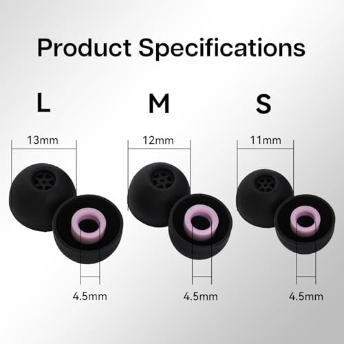Image of Linsoul Kiwi Ears Flex Earbud Tips, Replacement Silicone IEM Tips, 3 Pairs, S /M /L Size, for KZ ZS10 Pro 2, SuperMix 4,Hype4,Orchestra Lite, Cadenza Wired /Wireless Earphones（Random Colors）