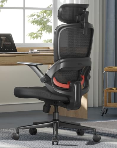 Image of SIHOO B100 SE Office Chair, Soft Memory Foam Desk Chair with Adaptive Lumbar Support & 2D Flip-up Armrests, 135 tilt Computer Chair for Home Office, Black