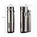 LcFun Torch Lighter Refillable 4 Jet Flame with Punch Cigar Lighter Gas Butane Lighters-Butane NOT Included (Black)
