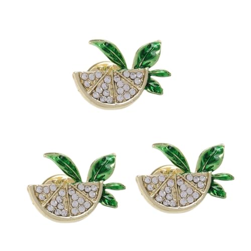 Broche pastèque en alliage de zinc et sequins bling pour veste et revers