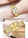 PASOY Women’s Square Dial Stainless Steel Watch Elegant Minimalist Design Quartz Fashionable Colors Gold Bracelet Waterproof Sport Watch