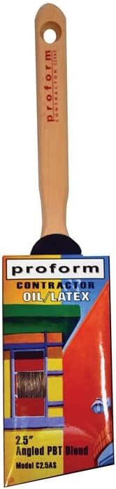 12-Pack of 2-1/2” Proform C2.5AS 70/30 Blend Angled Cut Sash Paint Brush, Standard Handle