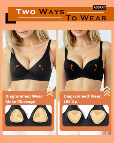 Image of Double Sided Sticky Bra Inserts, Ultra Instant Volume, Push Up Adhesive Bra Pads