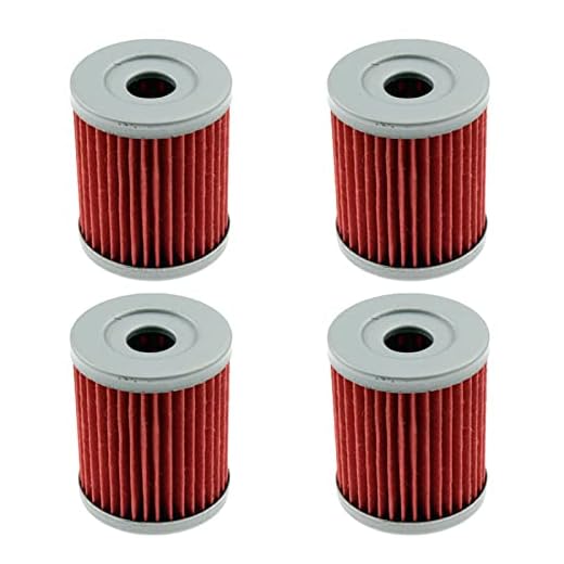 M-YONGCAI Passform for suzuki An250 Burgman 1999 2000 2001 2002 2003 2004 2005 2006 2007 An400 Burgman 1999-2006 En 250 400 Motorcykeloljefilter (Color : 4 PC)