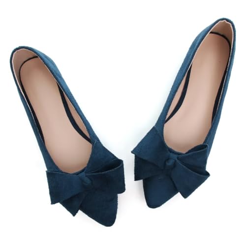 Image of TN TANGNEST Flats Shoes Women Comfort Casual Loafers | Classic Pointed Toe Bowknot Flats Cute Slip On Flats, Wear to Work Travel Walk