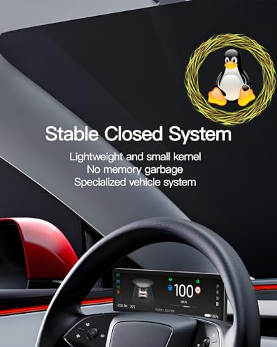 Image of 8.8 inch Smart LCD Display Original Instrumentation Data /Carplay /Video Inputs Exclusive to 2025 Model Y Juniper,Navigation,Voice Control