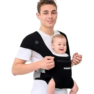 Baby Carrier Newborn to Toddler – Wrap Baby Carrier for 7-50 lbs, M-Shaped Sitting Posture, Toddler Carrier with Soft Fabrics for Front and Back Carrying, Black