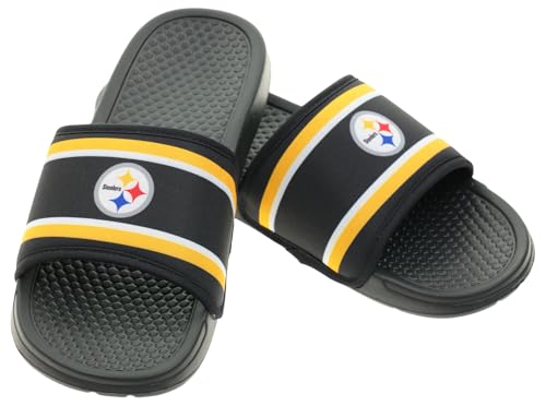 Image of FOCO NFL Team Printed Slide Sandals - Officially Licensed Football Fan Footwear for Comfort & Style
