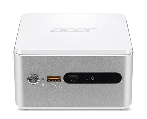 Acer Revo Cube RN76 Mini-PC con Processore Intel Celeron 3865U, Ram da 4GB DDR4, SSD 64 GB, Scheda Grafica Intel HD, Wireless Lan, Tastiera e Mouse USB, Windows 10 Home, Bianco