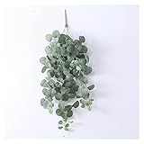 Guangcheng Neue künstliche Eukalyptusrebe Wandwand Wand Hang Rattan Blatt Rattan Blume von falschen grünen Pflanzen (Color : Green)