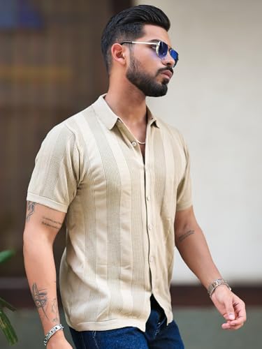 Image of Maniac || Mens || Half Sleeve || Rib Stitch || Flat Knit || Cotton || Shirt
