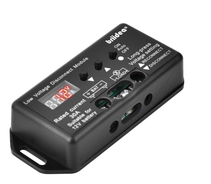12V 30A Batteriewächter Trennrelais mit automatischer Abschaltung bei niedriger Spannung, Multi-Informations-Display und 0,1V Präzisions-Spannungsregelung für Fahrzeug Wohnmobil Solar Batterieschutz