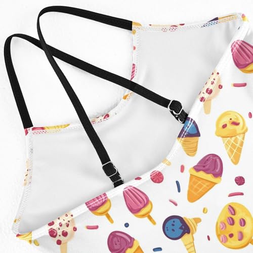 Yuiboo Toddler Girl Swimsuit Girls Bathing Suits Toddler Girls Swim Suit Beach Swimwear Ice Cream4
