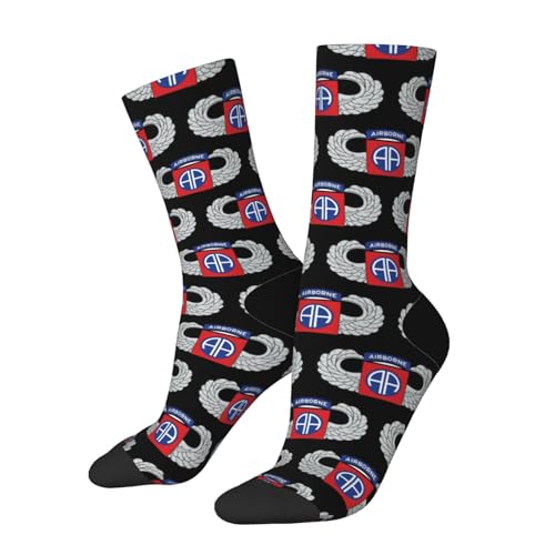 82nd Airborne Division Socks For Men Women Gift Sport Crew Socks Funny Wicking Socks
