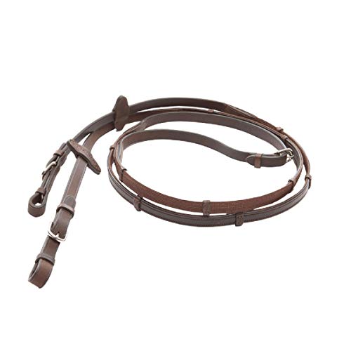 Kavalkade Softgripzügel rênes de dressage marron pour grand cheval