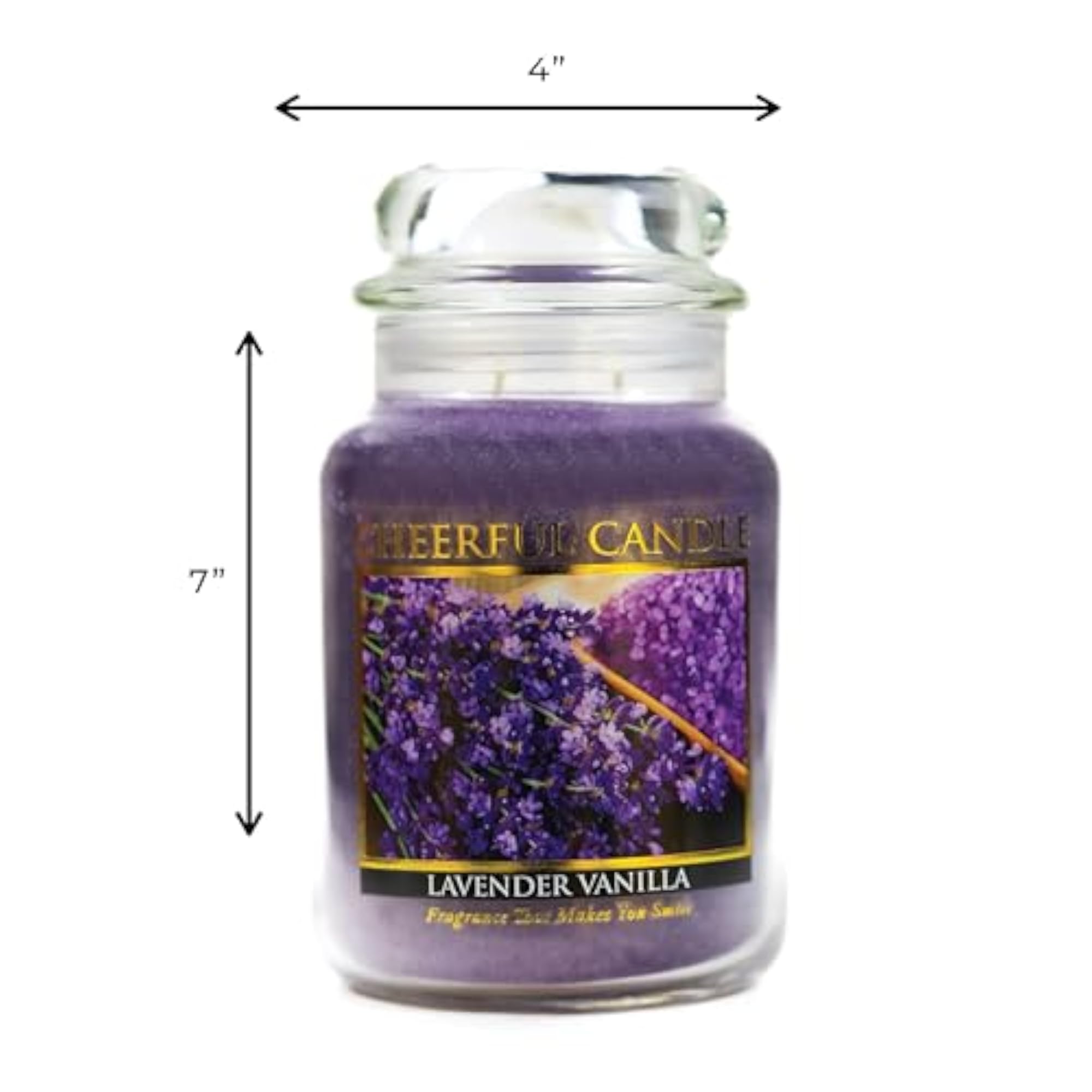 Lavender Vanilla Jar Candle, Scented Gift for Home