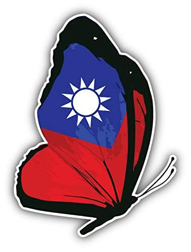Taiwan Butterfly Flag Round Metal 0.75" Lapel Pin Hat Shirt Pin Tie Tack Pinback3
