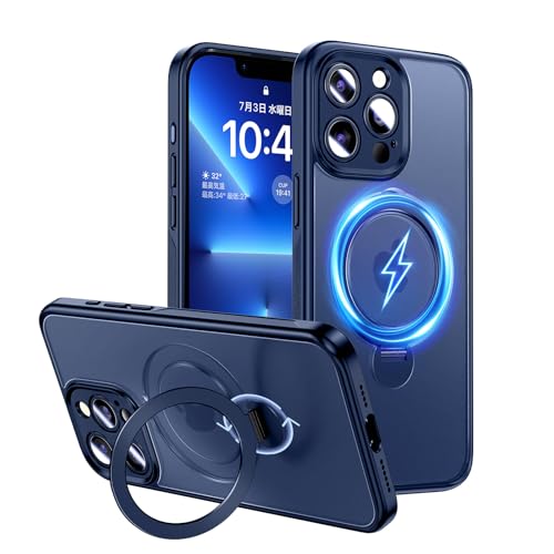 Magic John �Ή���phone14pro max�p �P�[�X ������ ���� �X�^���h�t�� �B�����[ �Ή�iphone14promax �P�[�X ����~�� �ϏՌ� �J�����ی� TPU���t���[�� �Y���ɂ��� �z�R���t���ɂ��� �u���[