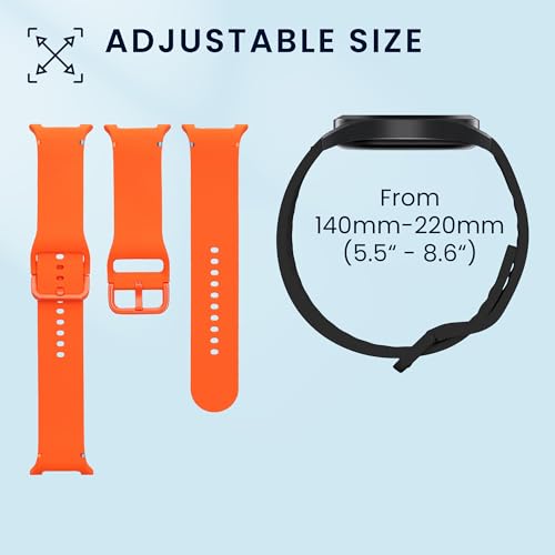 kwmobile 2X Sportarmband kompatibel mit Samsung Galaxy Watch 8 Galaxy/Galaxy Watch 8 Classic 46mm Armband - Fitnesstracker Band Set aus TPU Silikon
