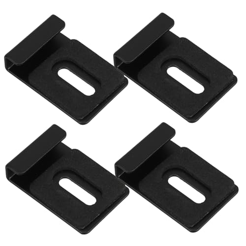 Image of Veemoon 1Set Stainless Steel Mirror Clips Heavy Duty Frameless Mirror Mounting Hardware for Stylish Wall Installation Durable Clips for Securely Hanging Mirrors and Pictures
