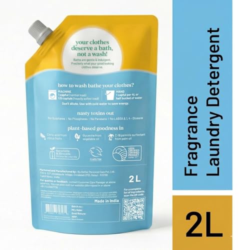 Image of Born Good Plant Based Japanese Cypress Fragrance Laundry Detergent, Biodegradable, Non-Toxic And Eco-Friendly - 2000ml (Pack of 1)
