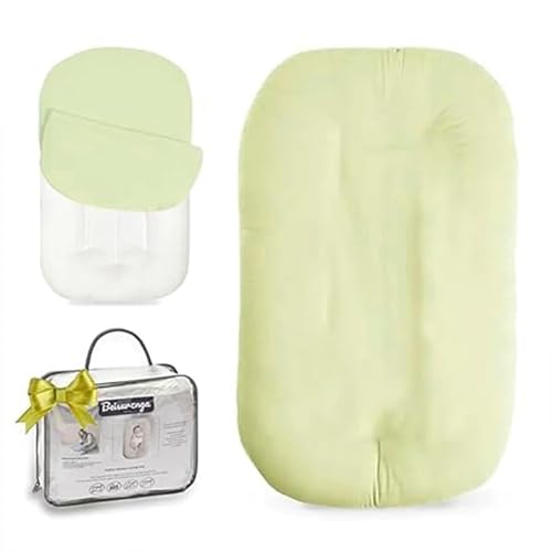 Infant Support Cushion - Baby Support Cushion for Newborn, 0-24 Months, Portable Tummy Time Mat for Home and Travel, Soft Cotton, Supervised Use, Baby Essentials Gift, (1 Lounger + 1 Cover)