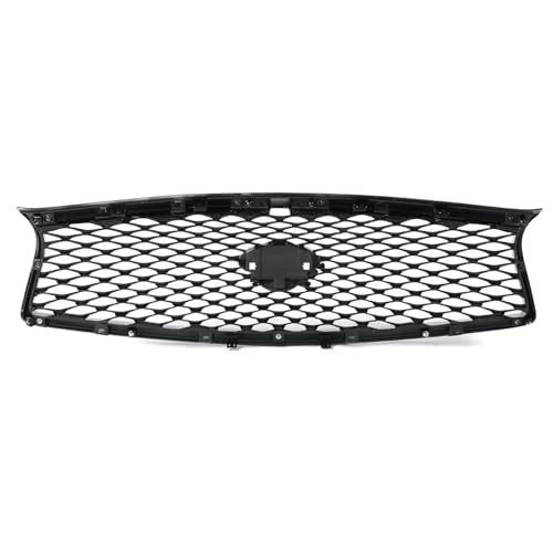 Calandre avant noir brillant style course pour grille supérieure pare-choc Q50S