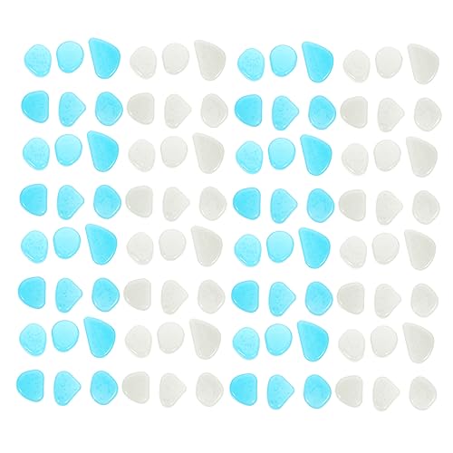 HOLIDYOYO 200Pcs Luminous Rocks for Fish Tank Decor Glow The Dark Aquarium Stones Healthy Material for Natural Aquarium Environment