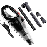 AAFGVC Oryzon Ultra-Starker Akku-Handstaubsauger Leistungsstarker Kabelloser Staubsauger Mit LED-Beleuchtung Schneller Aufladung Und Praktischer Handhabung (Schwarz-kabelgebundene Version)