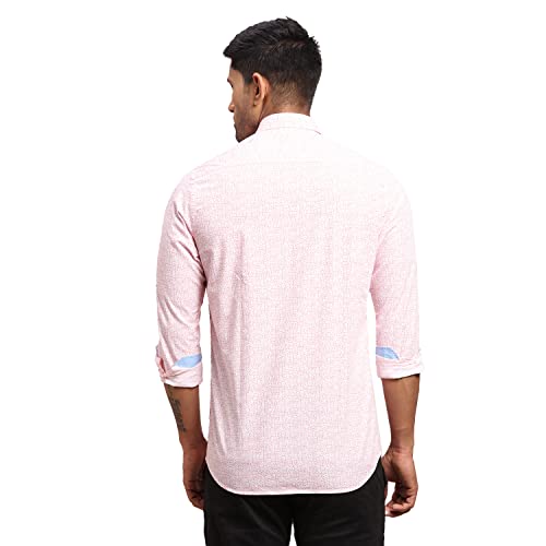 Image of Colorplus Men's Pure Cotton Print Pattern Contemporary Fit Spread Collar Full Sleeve Casual Shirt