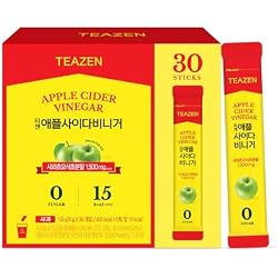 عبوات مسحوق مشروب خل التفاح TEAZEN – عافية أثناء التنقل مع 1500 مجم ACV، خالي من السكر، Postbiotics، 30 Counts | يدعم الهضم والتمثيل الغذائي