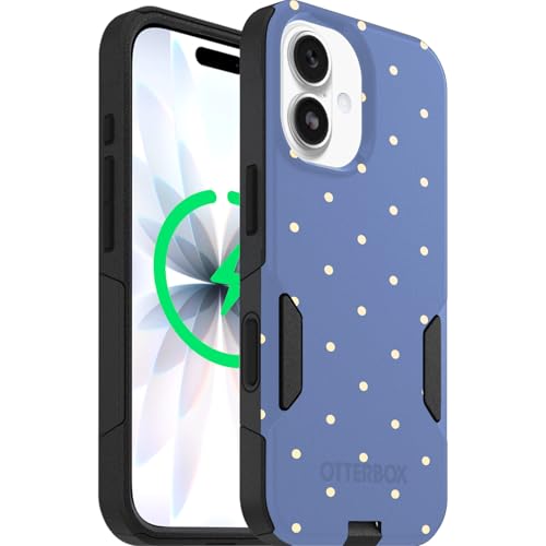 OtterBox iPhone 17 Commuter Series MagSafe Case, Blue Polka Dots
