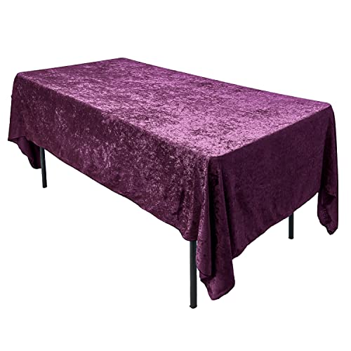 AK TRADING CO. Lush Panne Nappe rectangulaire en Velours Prune 152,4 x 259,1 cm