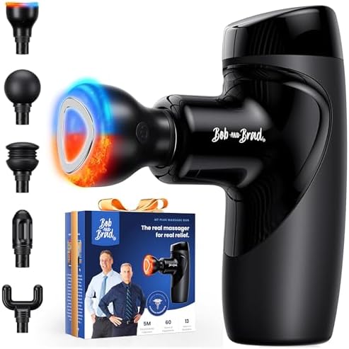 BOB AND BRAD M7 Plus Mini Massage Gun with Heat, FSA Eligible & H...