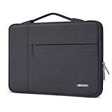 MOSISO Laptop Sleeve Compatible with 13-13.3 inch MacBook Air, MacBook Pro, Notebook Computer, Polyester Multifunctional Briefcase Handbag Carrying Case Cover Bag, Space Gray