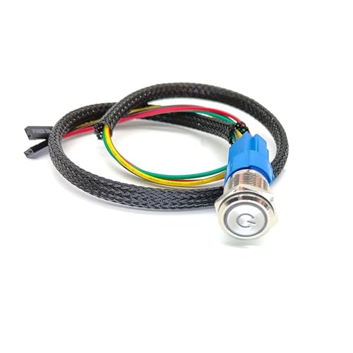 Switian PC Commutateur de réinitialisation de l'ordinateur Câble du Bouton d'alimentation de l'ordinateur Kit de Fil de câble LED Assembler pour...