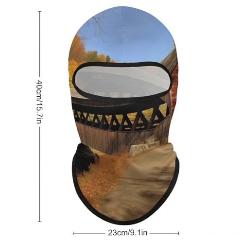 Balaclava para Hombres Máscara de Esquí Albany Covered Bridge Máscara Facial para Invierno para Ciclismo miniatura 2