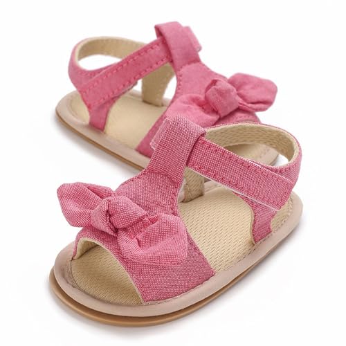girl sandal size 2 Ruffle Bowknot Premium Soft Sole Anti Slip Open Toe Breathable Summer Outdoor Flat Shoes For Summer3