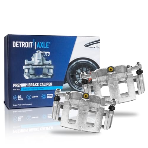 Detroit Axle - 2 Front Brake Calipers for Ford Explorer Taurus Flex Lincoln MKT MKS, Brake Calipers with Bracket Assembly Replacement