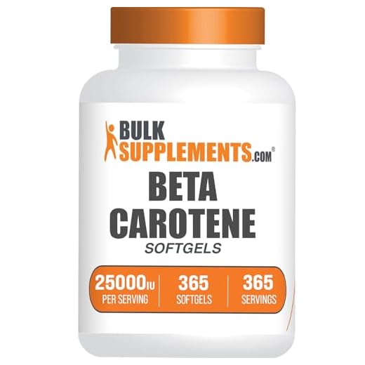 BulkSupplements Beta‑Carotene 25,000 IU 365 Softgels
