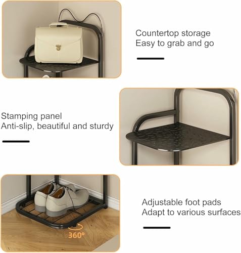 Tour d'étagère pour chaussures et accessoires avec étagères compactes