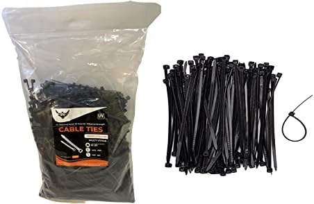 Nirah Zip Ties 4 inch Black. 1000 Pack with 18 lbs Tensile Strength. Our Premium Quality Zipties aka Cable Ties are loved by DIYers and Professionals for Outdoors and Indoor
