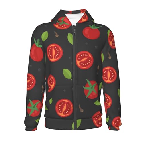 Tomatoes1 Kids Pullover Hoodies Boys Zip Up Sweatshirts Girls Athletic Clothes with Pocket2