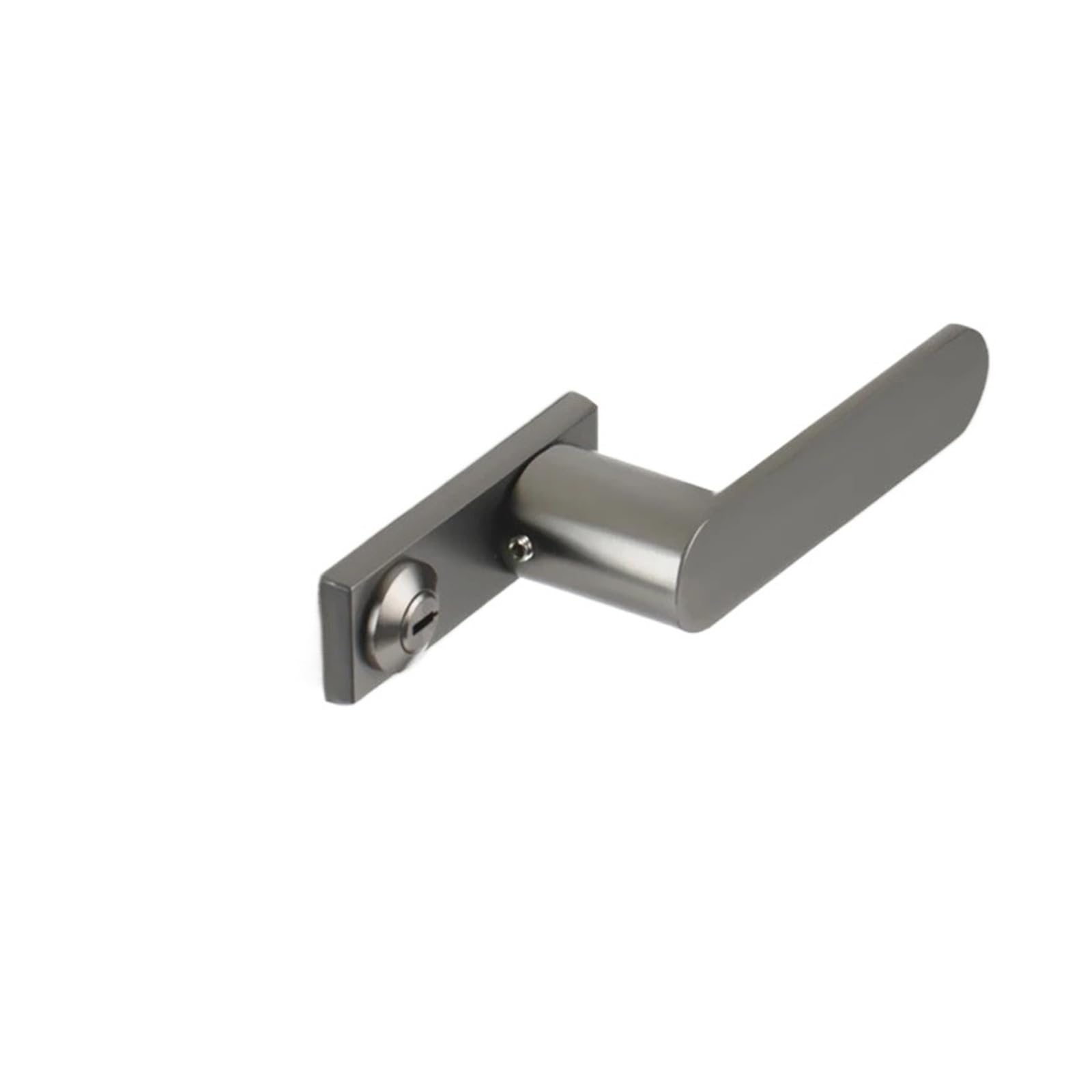 Serrure de porte grise 7037 pour chambre avec poignée moderne