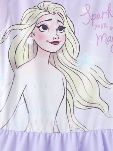 Image of Disney Frozen Elsa Princess Stitch Minnie Girls Ballet Leotards Ruffle Sleeve Shiny Leotard Dance Dress Ballerina Outfit 2-9Y